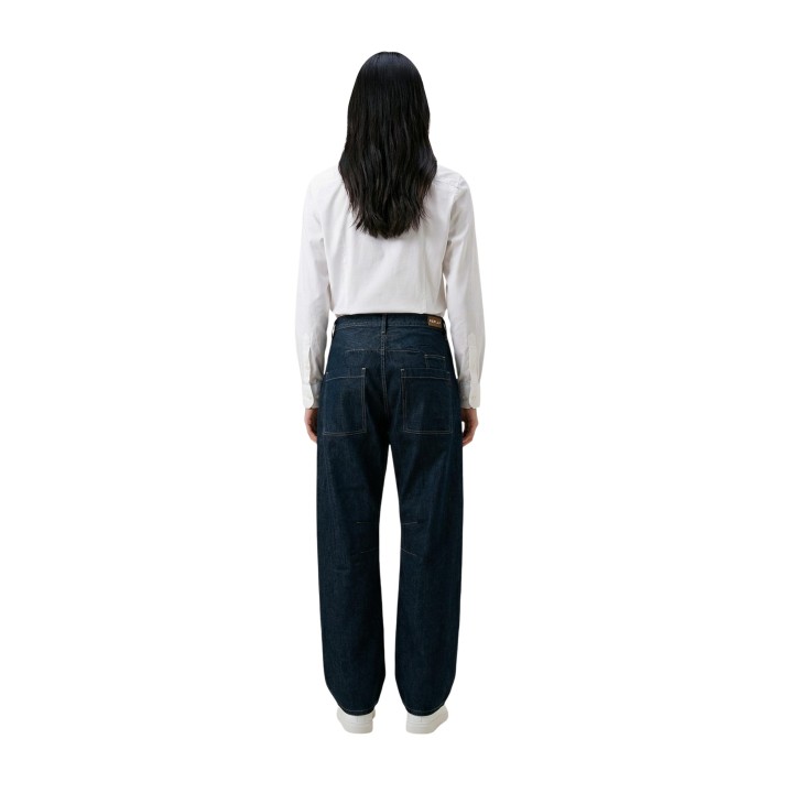 Replay vaqueros de mujer Barrel W8239 azul oscuro vista posterior