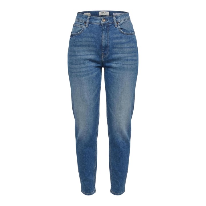 Vaqueros de mujer Replay en denim azul vista frontal