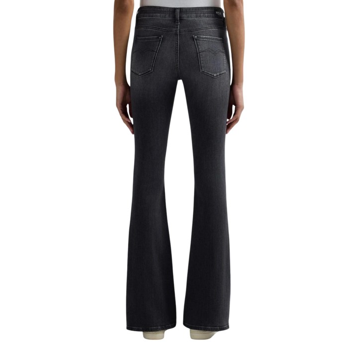 Replay vaqueros de mujer negros de denim vista posterior