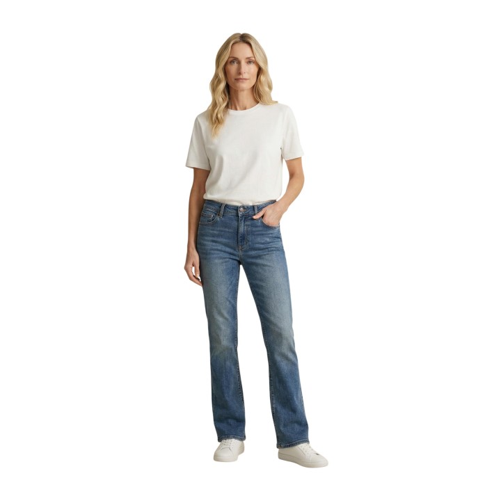 Vaqueros Levi's® 725 bootcut de mujer en índigo vista frontal