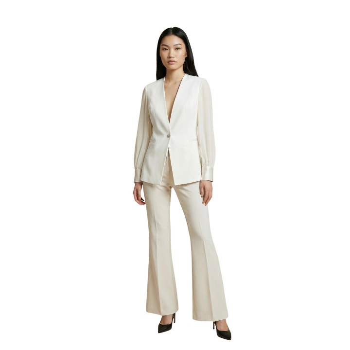 Pantalón de mujer Artigli ACPA004355 color crema vista frontal