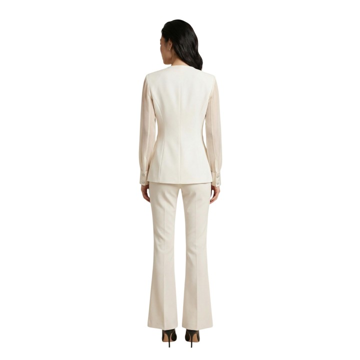 Pantalón de mujer Artigli ACPA004355 color crema vista posterior