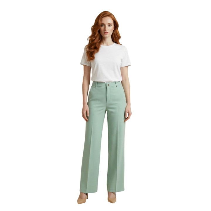 Pantalón de mujer Artigli ACPA004655 verde salvia vista frontal