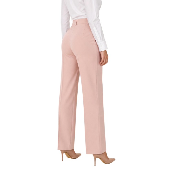 Pantalón de traje de mujer I am PE26031 rosa vista posterior