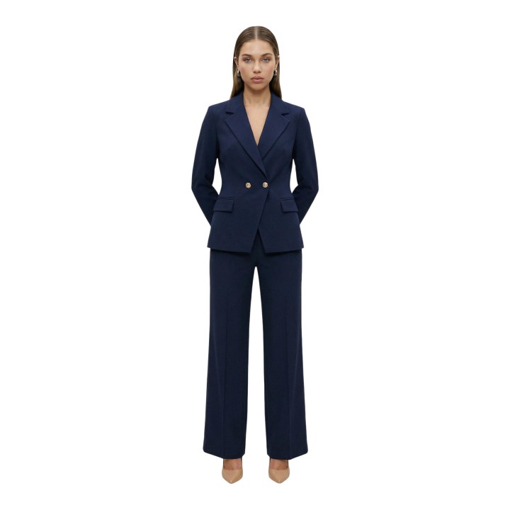 Pantalón de pierna ancha I am PE26199 azul para mujer vista frontal