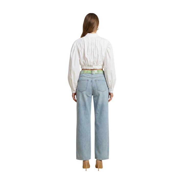 I am vaqueros de mujer en denim claro SLE6PT025301D vista posterior