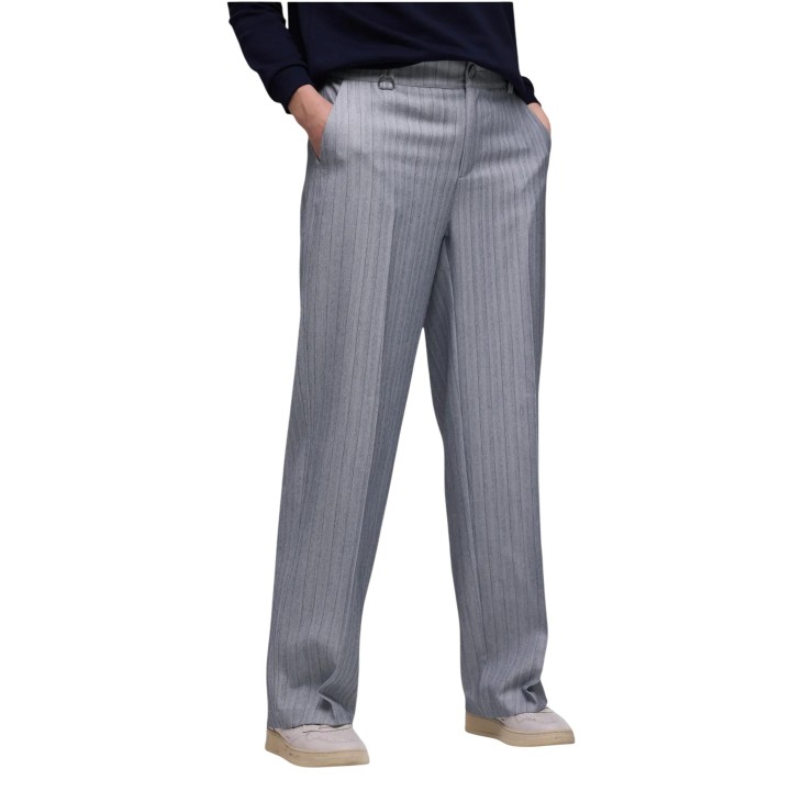 Pantalón de mujer Street One 380687 azul claro de espiga vista frontal