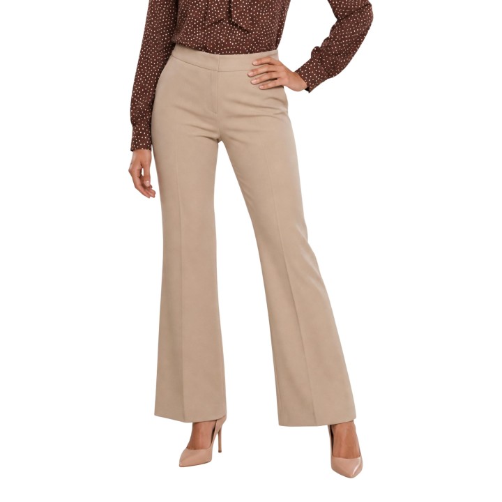 Pantalón de traje beige para mujer I am PE26100 vista frontal