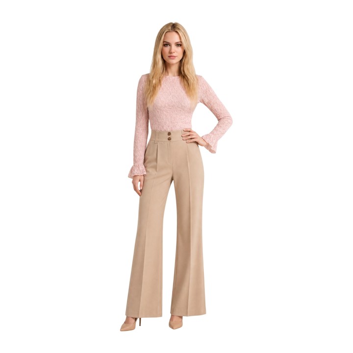 Pantalón beige de mujer I am 13669 vista frontal