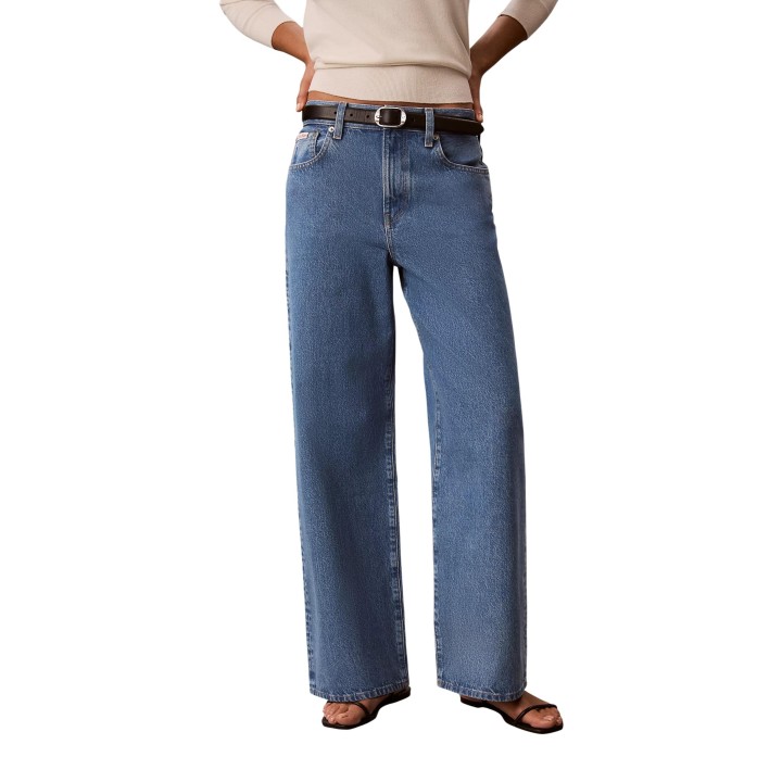 Vaqueros de mujer Calvin Klein Jeans LV047G906G en denim azul vista frontal
