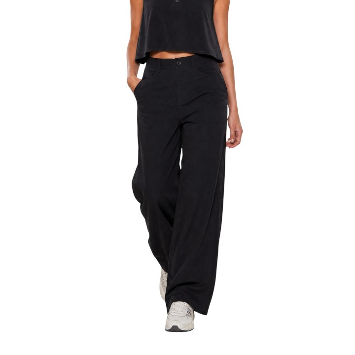 Pantalón palazzo negro de mujer I am 30901 en vista frontal