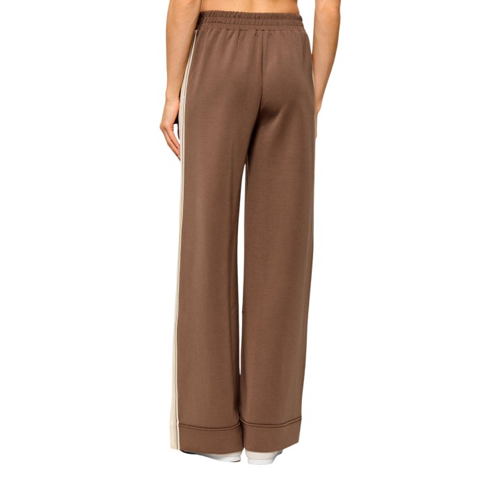 Guess pantalón de mujer Merope Wide Leg marrón vista posterior