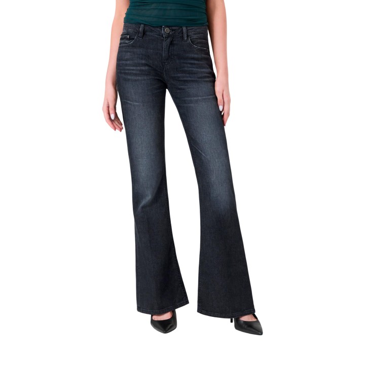 Guess vaqueros de mujer negros de denim vista frontal