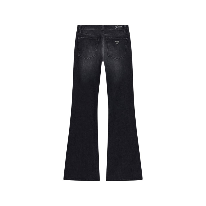 Guess vaqueros de mujer negros de denim vista posterior