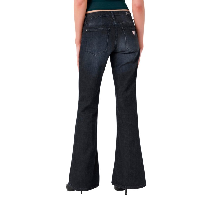 Guess vaqueros de mujer negros de denim vista posterior