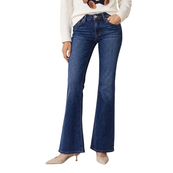 Guess vaqueros Beverly de mujer en denim azul vista frontal
