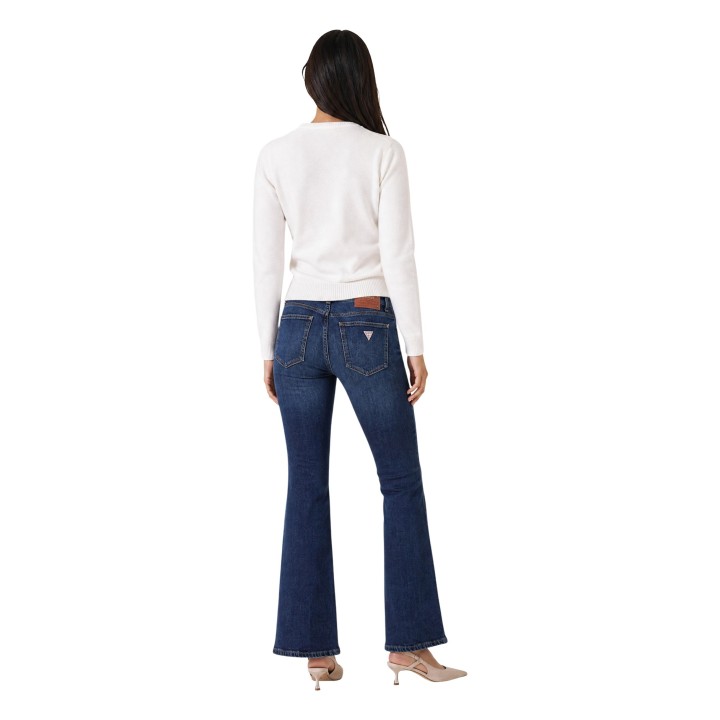 Guess vaqueros Beverly de mujer en denim azul vista posterior