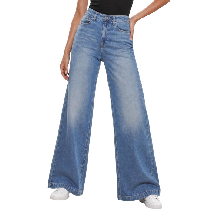 Guess vaqueros Bellagio para mujer en denim azul vista frontal