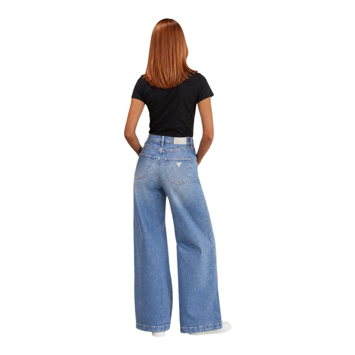 Guess vaqueros Bellagio para mujer en denim azul vista posterior