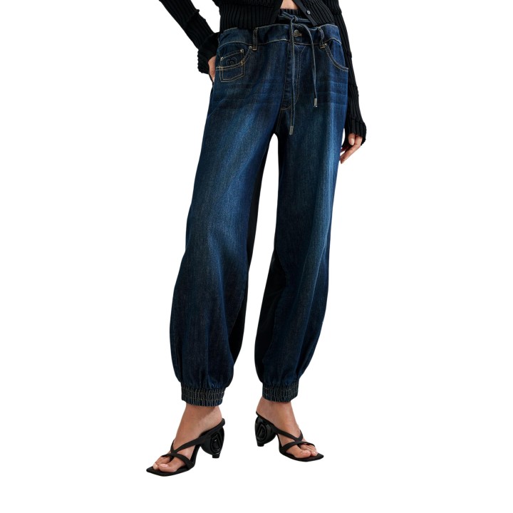 Desigual vaqueros de mujer azul denim 26WWDD14 vista frontal