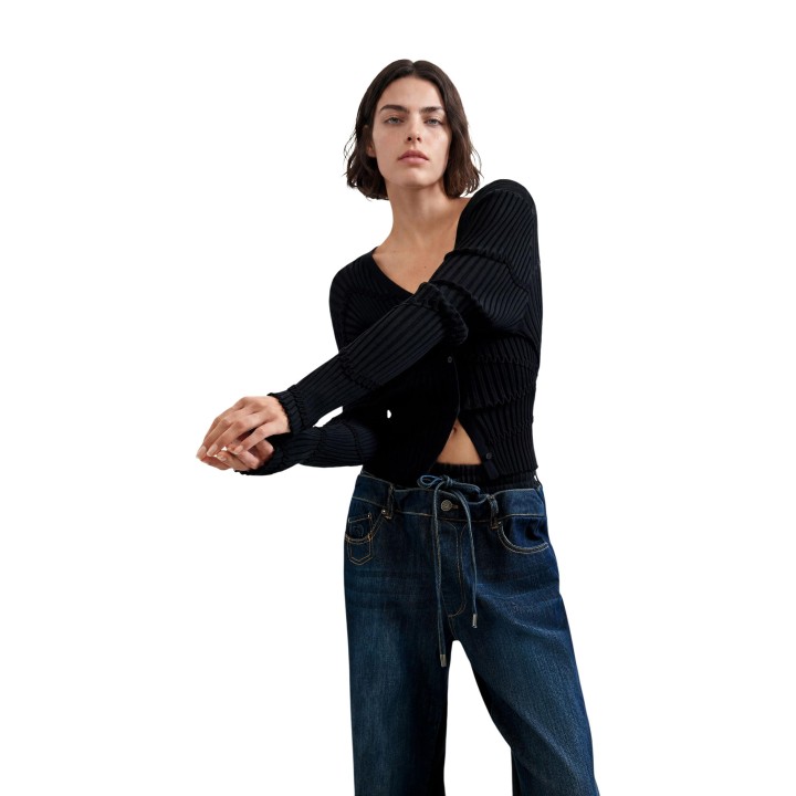 Desigual vaqueros de mujer azul denim 26WWDD14 vista frontal