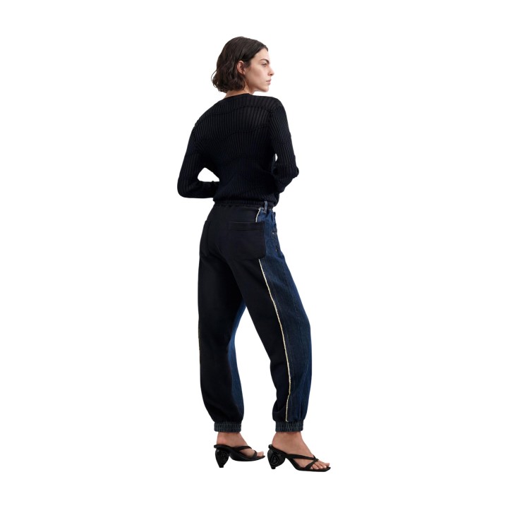 Desigual vaqueros de mujer azul denim 26WWDD14 vista posterior