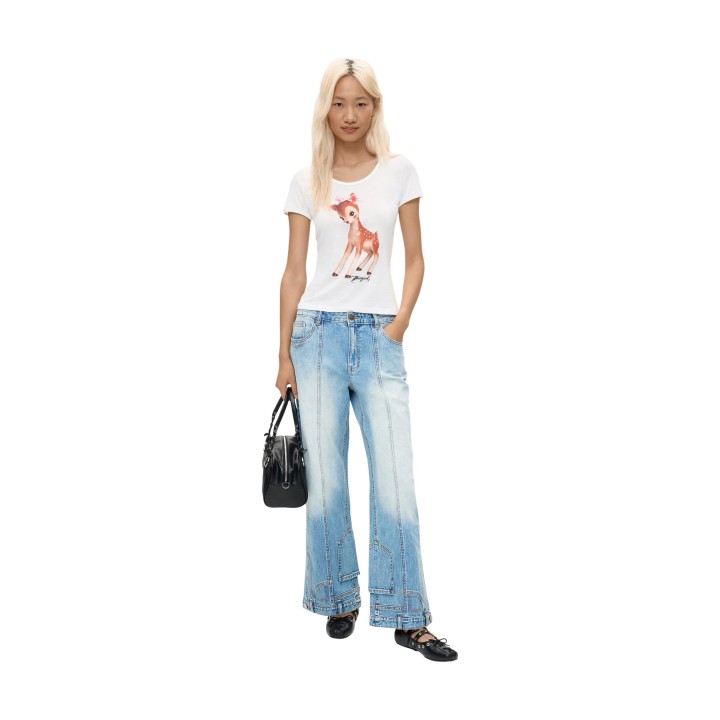 Desigual vaqueros de mujer en denim claro modelo 26WWDD17 vista frontal
