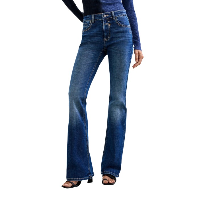 Vaqueros Desigual Lindsay para mujer en denim azul vista frontal