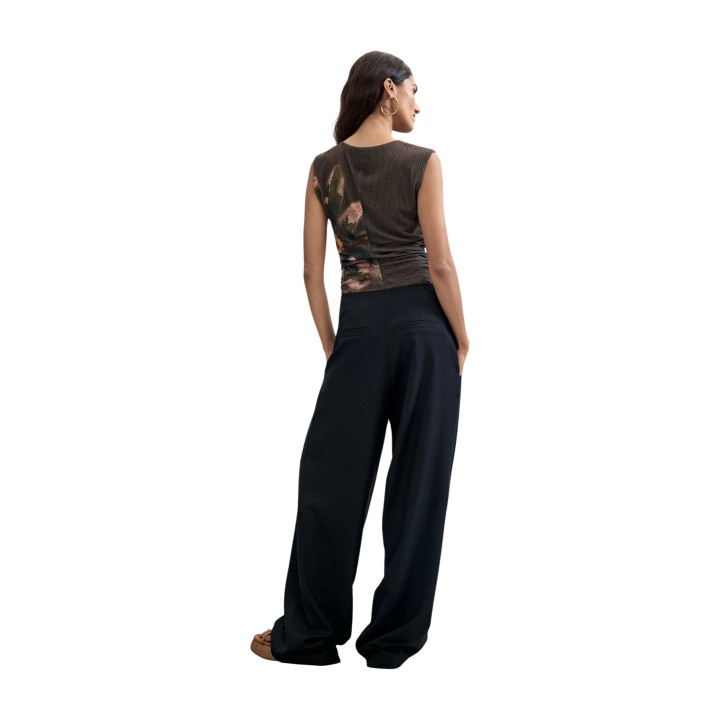 Desigual pantalón negro de mujer PANT_LUCIA 26WWPW11 vista posterior