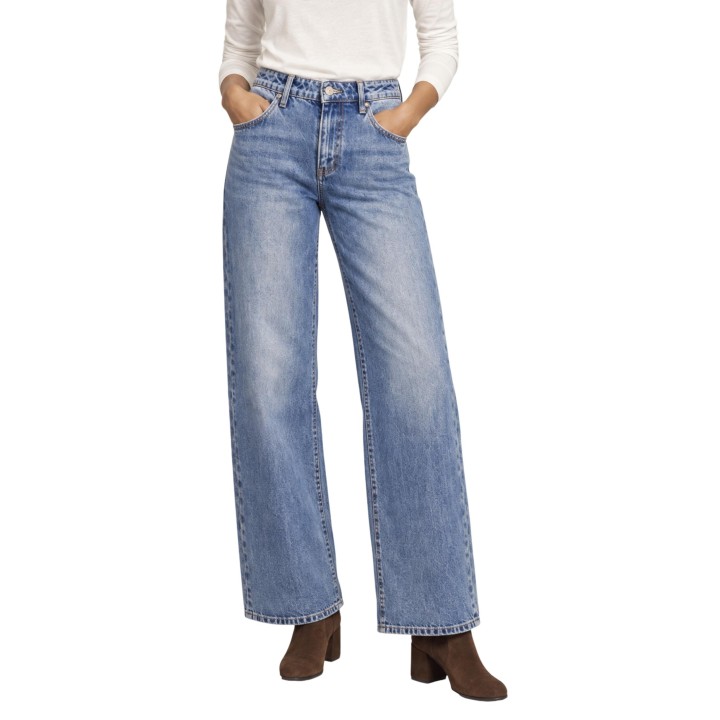 Armani Exchange vaqueros de mujer azules de algodón vista frontal