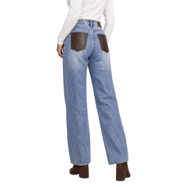 Armani Exchange vaqueros de mujer azules vista posterior