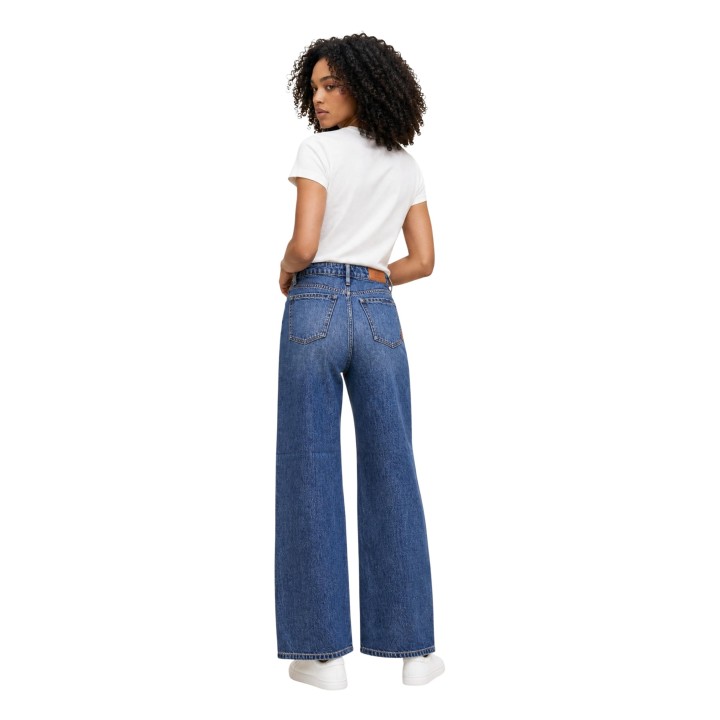 Vaqueros de mujer Armani Exchange azul oscuro de denim vista posterior