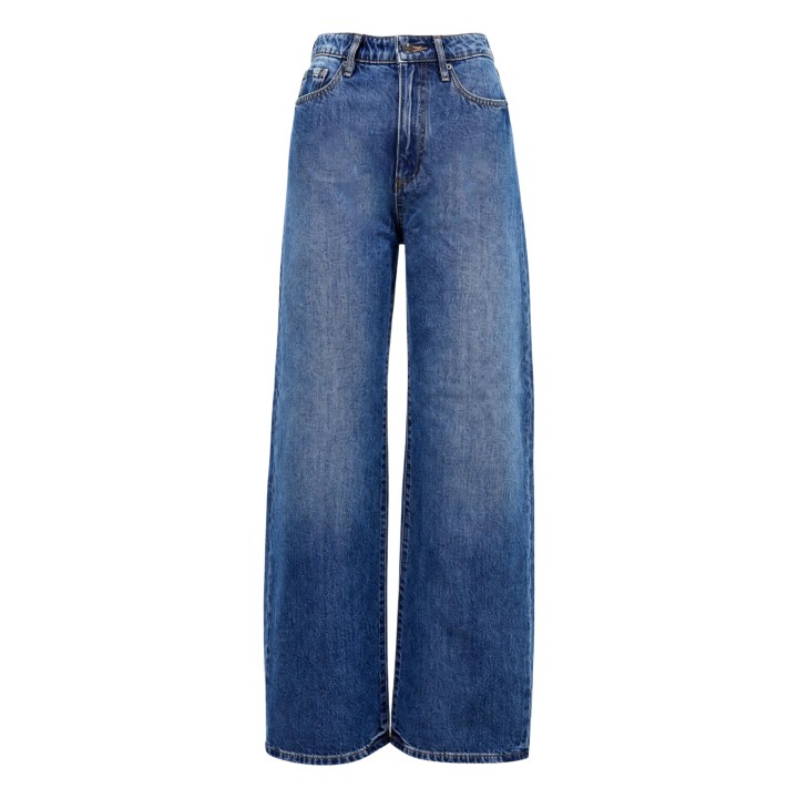 Vaqueros de mujer Armani Exchange azul oscuro de denim vista frontal