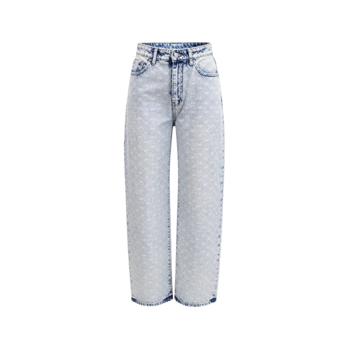Armani Exchange pantalón de mujer en denim claro vista frontal de la prenda