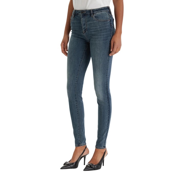 Armani Exchange vaqueros de mujer azul denim oscuro vista frontal
