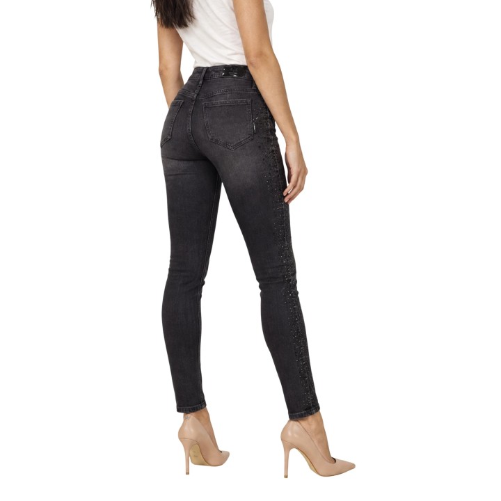 Armani Exchange pantalón vaquero negro de mujer vista posterior