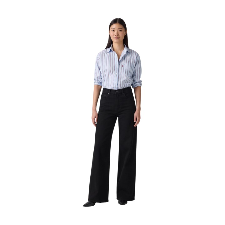 Levi's® vaqueros de mujer negros vista frontal