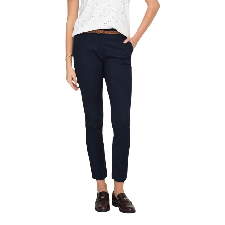 Jacqueline de Yong pantalón chino de mujer azul vista frontal