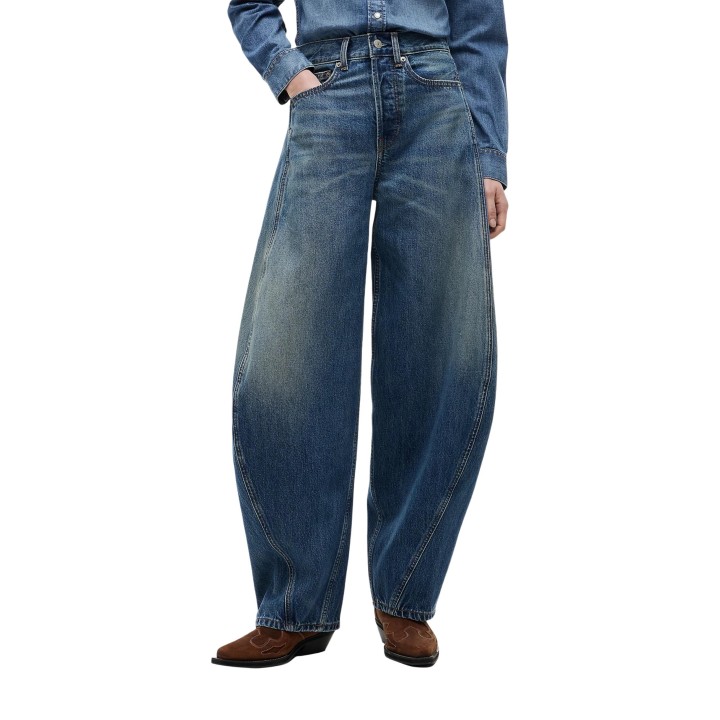 Vaqueros de mujer Tommy Hilfiger Jeans Ella Mid Barrel en denim vista frontal