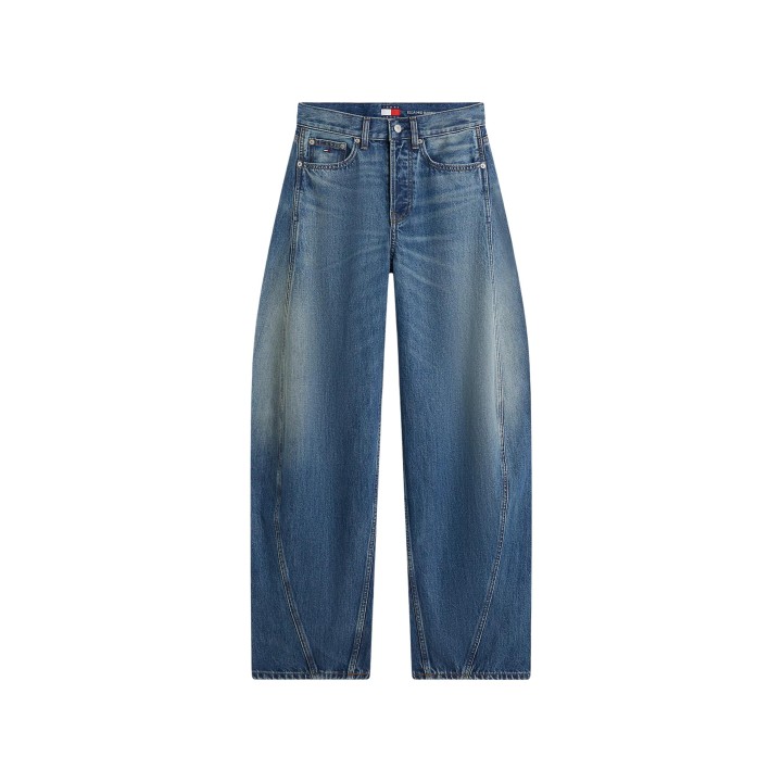 Vaqueros de mujer Tommy Hilfiger Jeans Ella Mid Barrel en denim vista frontal