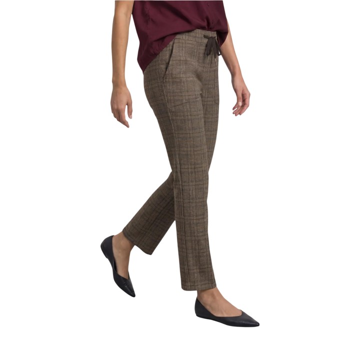 Street One pantalón de mujer marrón de cuadros Bonny MW L28 vista tres cuartos