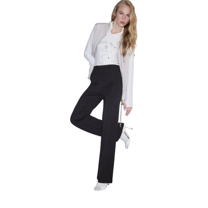 Liu-Jo pantalón de mujer negro TF6019 J3970 vista tres cuartos