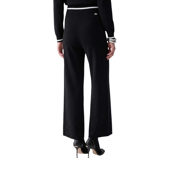 Liu-Jo pantalón de mujer TF6190 MS63L negro y blanco vista posterior
