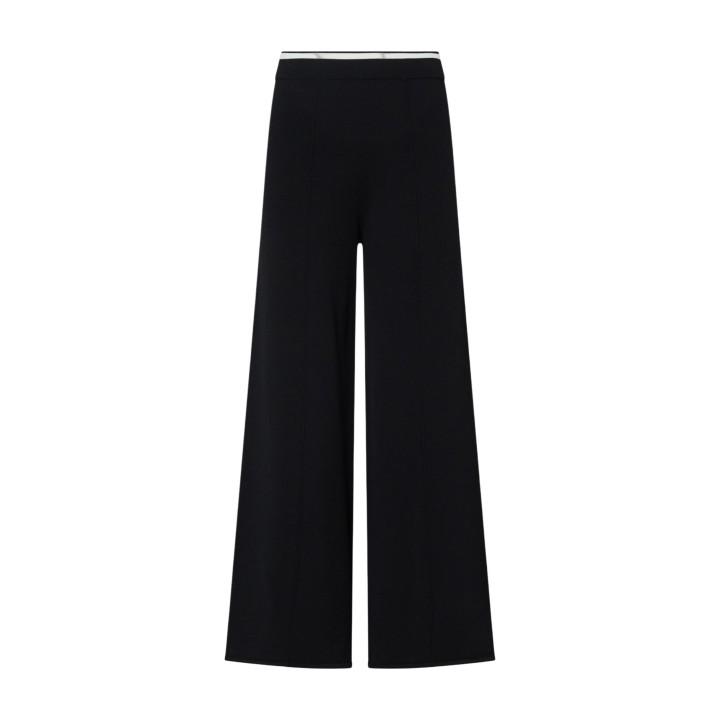 Liu-Jo pantalón de mujer TF6190 MS63L negro y blanco vista frontal