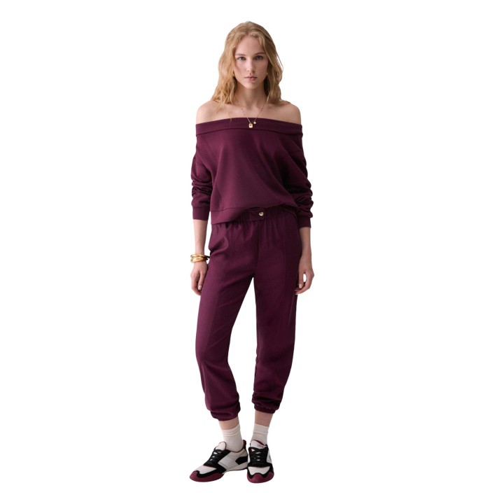 Pantalón Liu-Jo para mujer violeta TF6267 T700A en vista frontal