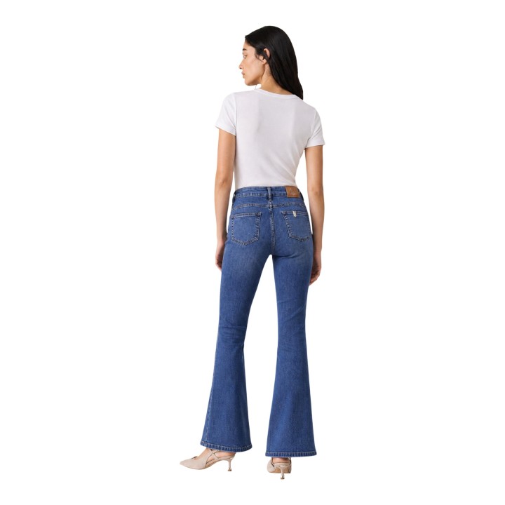 Liu-Jo vaqueros de mujer UF6015 D0357 en denim vista posterior