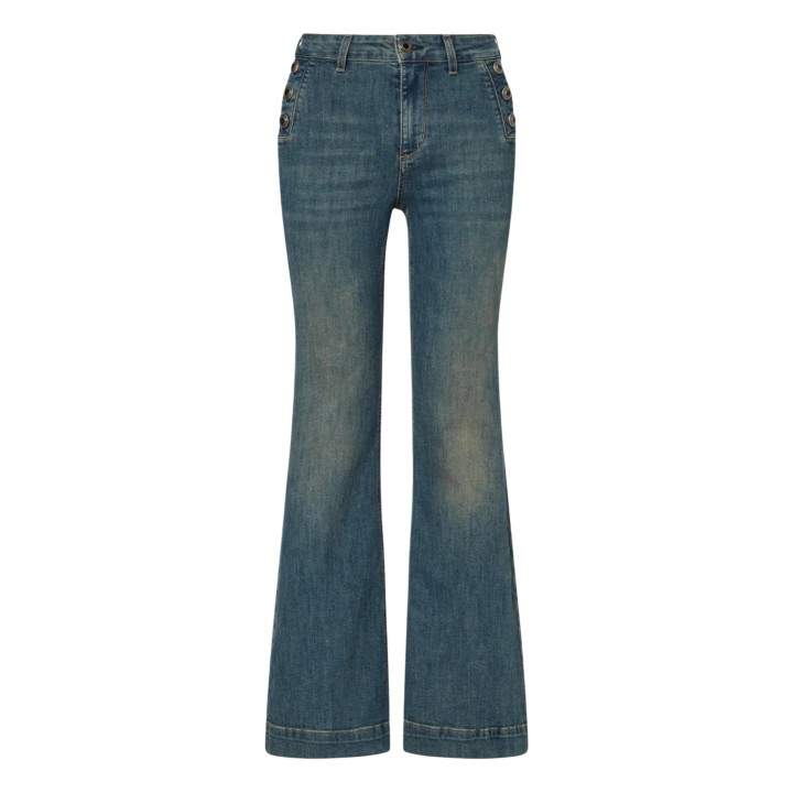 Vaqueros de mujer Liu-Jo en denim azul vista frontal