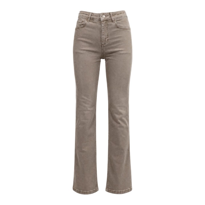 Liu-Jo pantalón de mujer beige oscuro UF6107 T778A vista frontal de producto