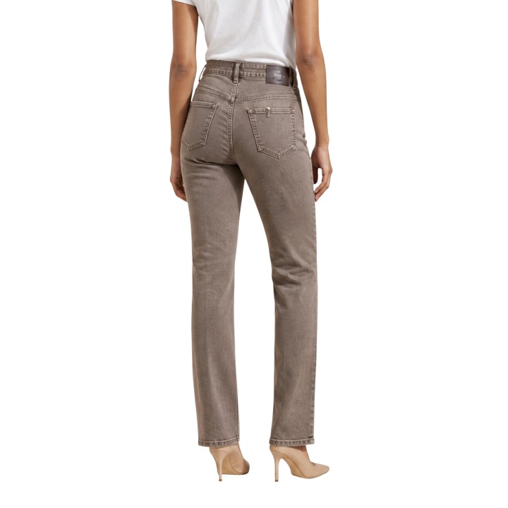 Liu-Jo pantalón de mujer beige oscuro UF6107 T778A vista posterior