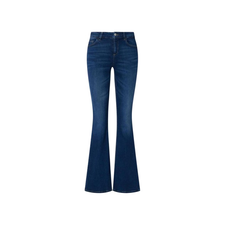 Vaqueros de mujer Liu-Jo UF6218 D0356 en denim azul oscuro vista frontal
